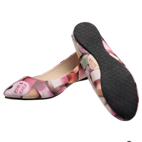 TUK Footwear Womens Colorful Candy Heart Ballet Flats Size 7 or 8 - Picture 4 of 6